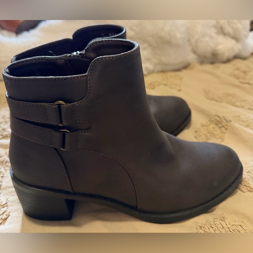 Easy Street Dark Brown Ankle Booties